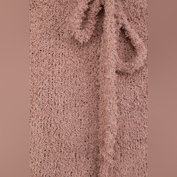 Lulus NWT Teddy-To-Go Taupe Fuzzy Drawstring Joggers size L - Picture 4 of 7